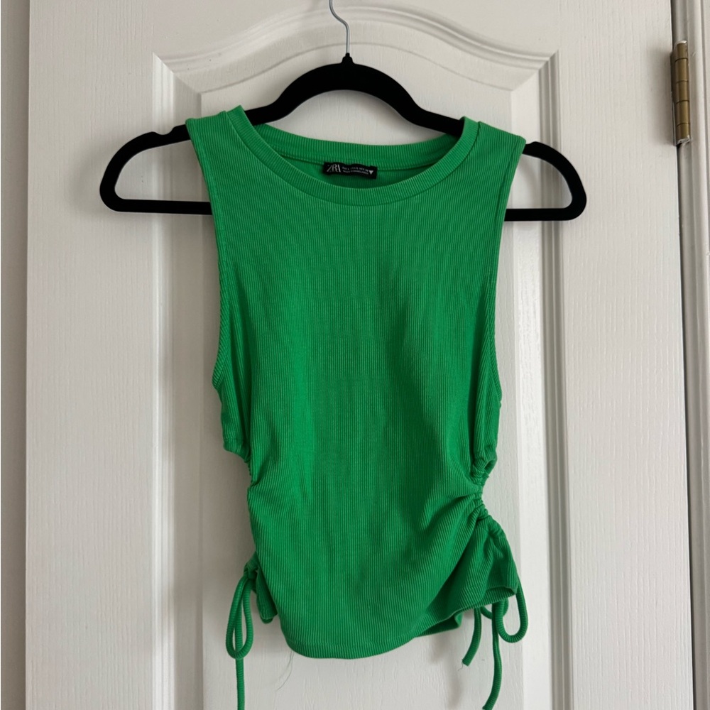 Zara Green Sleeveless Top